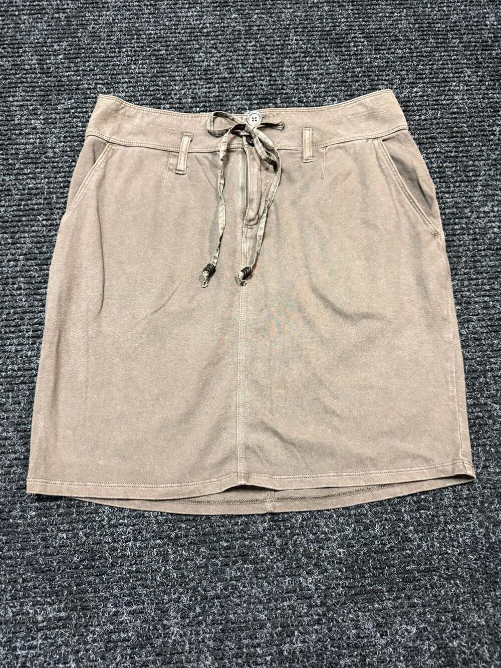 Utility Quiet Luxury Capsule Outdoors Gap Brown Drawstring Mini Skirt Size XS